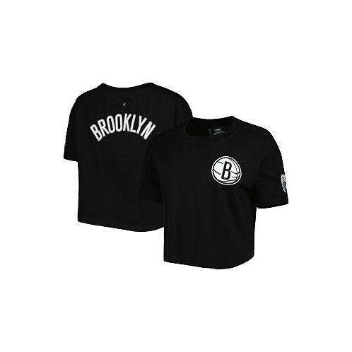 Pro Standard Womens Black Brooklyn Nets Classics Boxy T-shirt