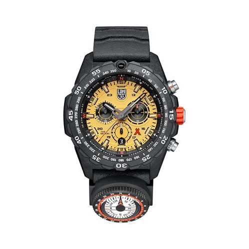 Luminox Mens Swiss Chronograph Bear Grylls Survival Master Series Compass Dark Gray Rubber Strap Watch 45mm