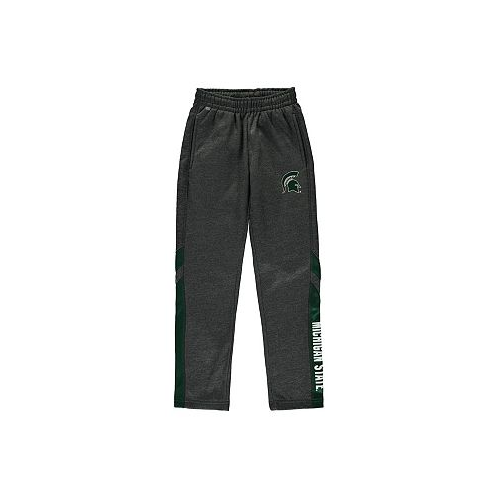 Colosseum Youth Boys Heathered Charcoal Michigan State Spartans Fleece Pants