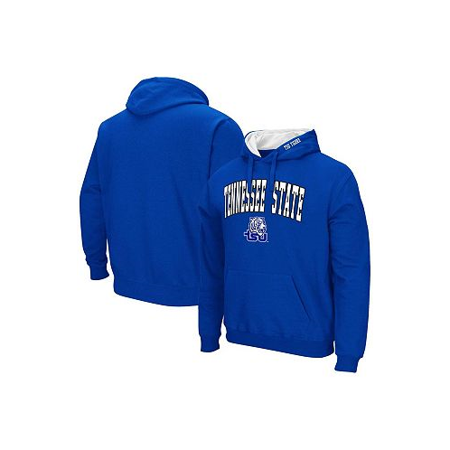 Colosseum Mens Royal Tennessee State Tigers Arch & Logo Pullover Hoodie