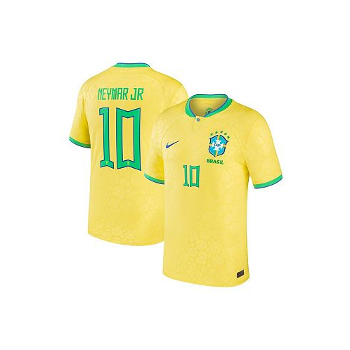 Nike Mens Neymar Jr. Yellow Brazil National Team 2022/23 Home Breathe Stadium Replica Player Jersey