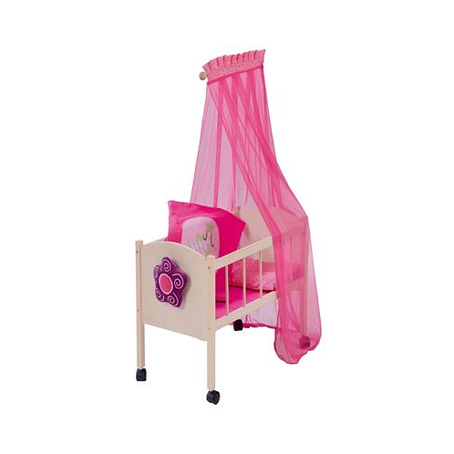 Roba-Kids Doll Canopy Bed Happy Fee with Blanket and Pillow Childrens Pretend Play