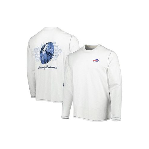 Tommy Bahama Mens White Buffalo Bills Laces Out Billboard Long Sleeve T-shirt