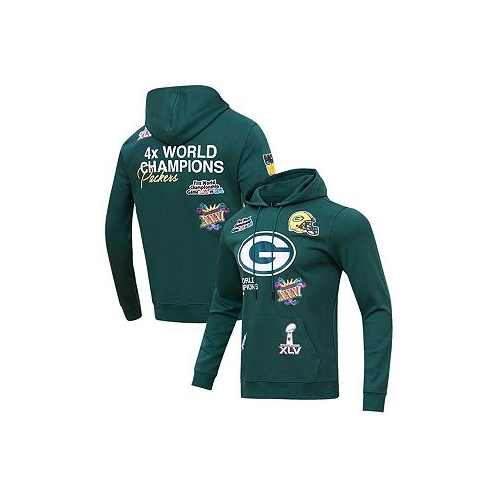 Pro Standard Mens Green Green Bay Packers 4x Super Bowl Champions Pullover Hoodie