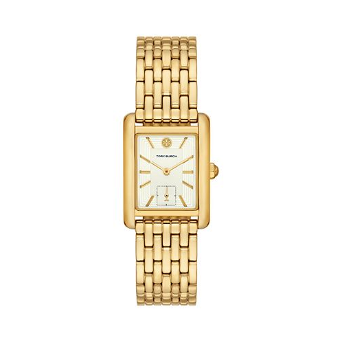 Tory Burch Womens Eleanor Gold-Tone Stainless Steel Bracelet Watch 34mm