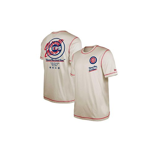 New Era Mens Cream Chicago Cubs Team Split T-shirt