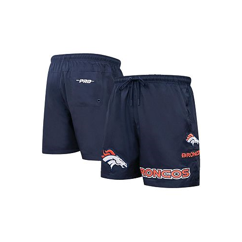Pro Standard Mens Navy Denver Broncos Woven Shorts