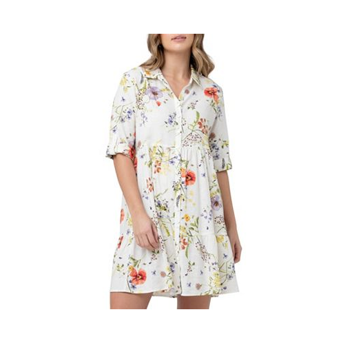 Ripe Maternity Maternity Bloom Floral Button Through Shirt Dress