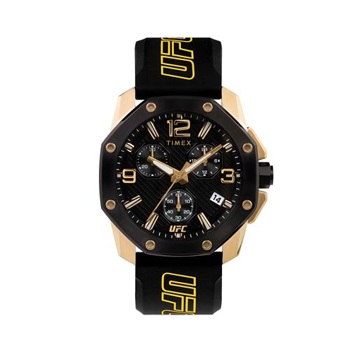 Timex UFC Mens Quartz Icon Silicone Black Watch 45mm