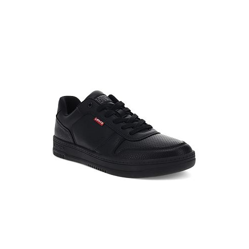 Levis Mens Drive Faux-Leather Low Top Lace-up Sneakers