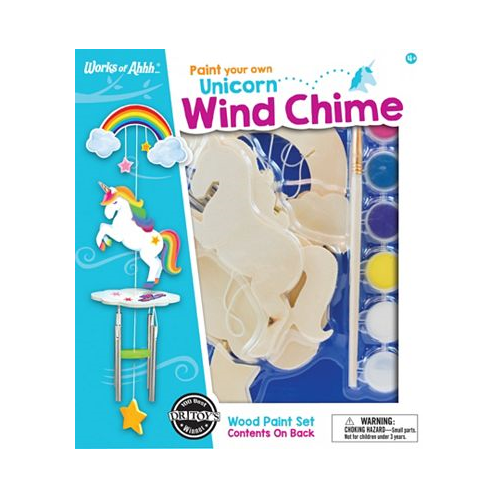 MasterPieces Puzzles Works of Ahhh... aft Set - Unicorn Wind Chime Classic Wood Paint Kit