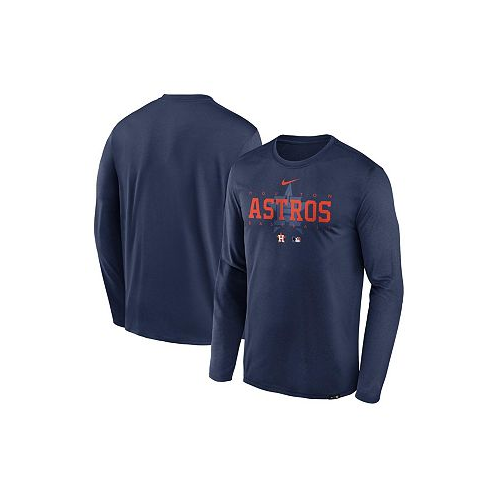 Nike Mens Navy Houston Astros Authentic Collection Team Logo Legend Performance Long Sleeve T-shirt