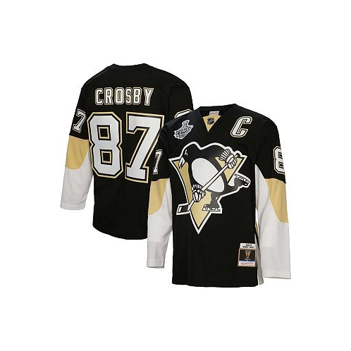 Mitchell & Ness Mens Sidney Crosby Black Pittsburgh Penguins 2008 Blue Line Player Jersey