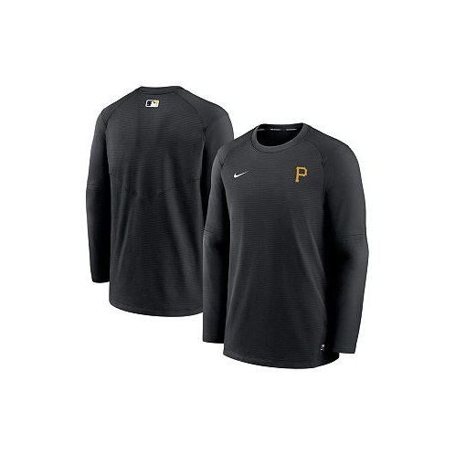 Nike Mens Black Pittsburgh Pirates Authentic Collection Logo Performance Long Sleeve T-shirt