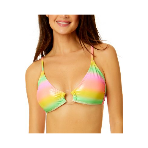 Salt + Cove Womens Gumdrop Gradient Ring-Front Bralette Bikini Top