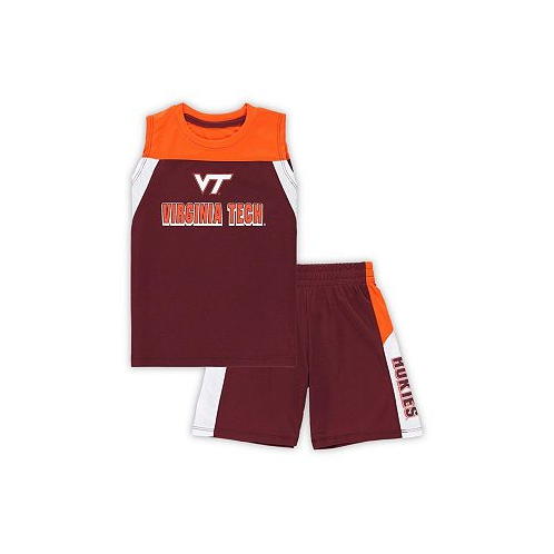 Colosseum Toddler Boys and Girls Maroon Virginia Tech Hokies Ozone Tank Top and Shorts Set