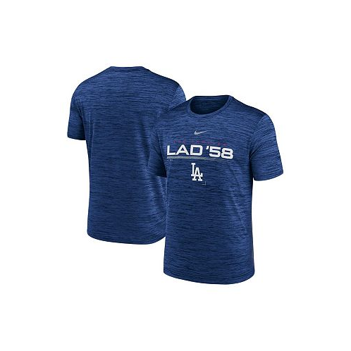 Nike Mens Royal Los Angeles Dodgers Wordmark Velocity Performance T-shirt