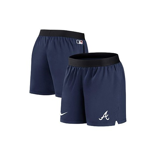 Nike Womens Navy Atlanta Braves Authentic Collection Team Performance Shorts