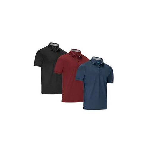 Mio Marino Big & Tall Designer Golf Polo Shirt Plus Size - 3 Pack