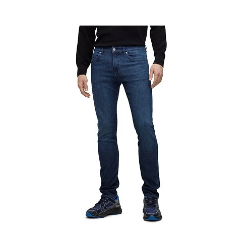 Hugo Boss Mens Regular Rise Slim-Fit Jeans