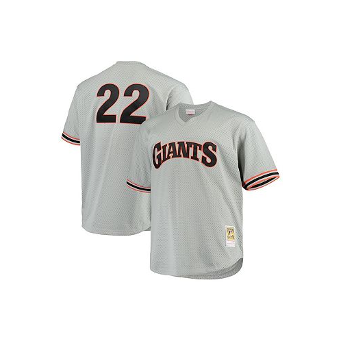 Mitchell & Ness Mens Will Clark Gray San Francisco Giants Big and Tall Cooperstown Collection Mesh Batting Practice Jersey