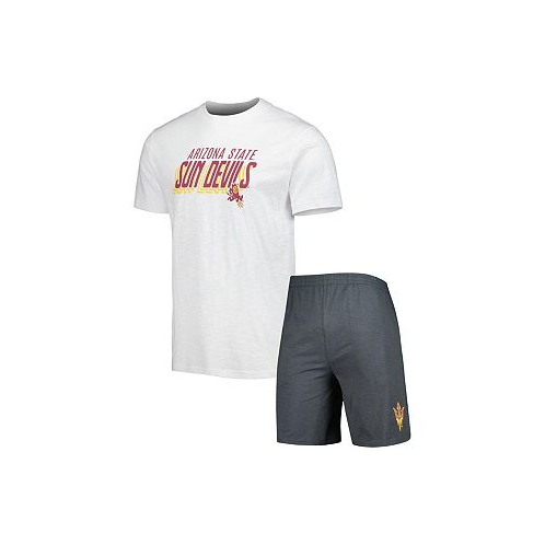 Concepts Sport Mens Charcoal White Arizona State Sun Devils Downfield T-shirt and Shorts Set