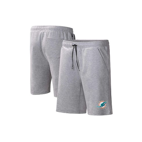 MSX by Michael Strahan Mens Heather Gray Miami Dolphins Trainer Shorts