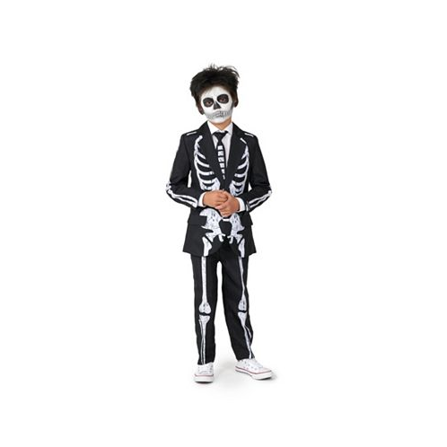 Suitmeister Little Boys Skeleton Grunge Button Closure Suit Set