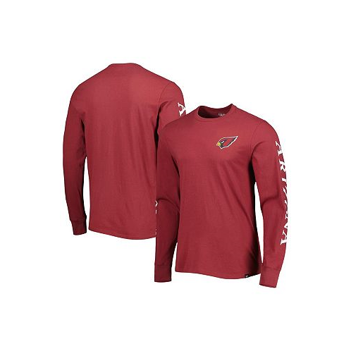 47 Brand Mens Cardinal Arizona Cardinals Triple Threat Franklin Long Sleeve T-shirt
