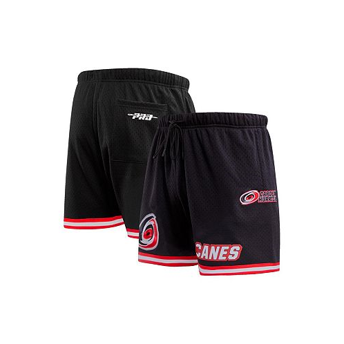 Pro Standard Mens Black Carolina Hurricanes Classic Mesh Shorts