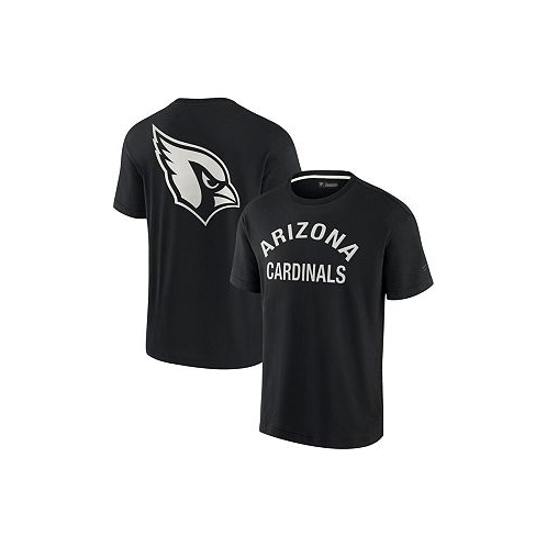 Fanatics Signature Mens and Womens Black Arizona Cardinals Super Soft Short Sleeve T-shirt