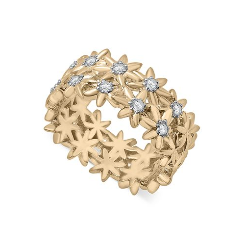 Audrey by Aurate Diamond Flower Ring (1/3 ct. t.w.) in Gold Vermeil