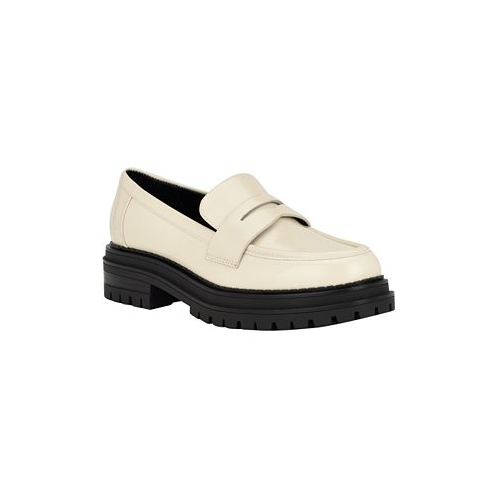 Calvin Klein Womens Grant Slip-On Lug Sole Casual Loafers