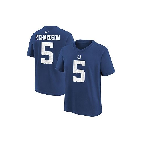 Nike Big Boys Anthony Richardson Royal Indianapolis Colts 2023 NFL Draft First Round Pick Player Name and Number T-shirt