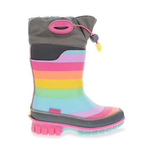 Western Chief Toddler Little Girls and Big Girls Rainbow Rules Insulated Neoprene Rain Boot