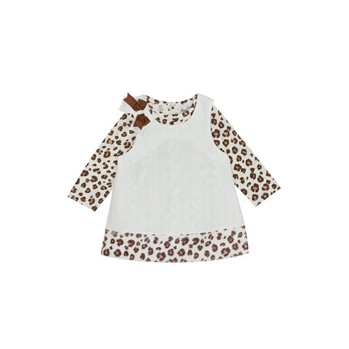 Rare Editions Baby Girls Cheetah Bodysuit and Jumper 2 Piece Set