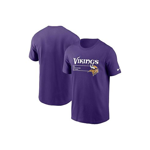 Nike Mens Purple Minnesota Vikings Division Essential T-shirt