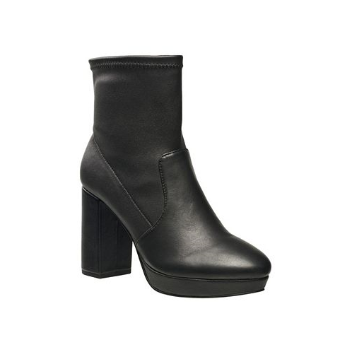 French Connection Womens Lane Platform Leather Booties