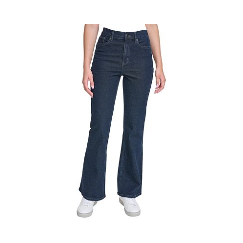 Calvin Klein Jeans Womens High-Rise Stretch Flare Jeans