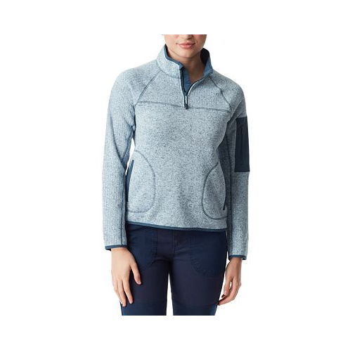 BASS OUTDOOR Womens Mixed-Media Pullover Sweater