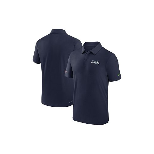 Nike Mens College Navy Seattle Seahawks Sideline Coaches Performance Polo Shirt