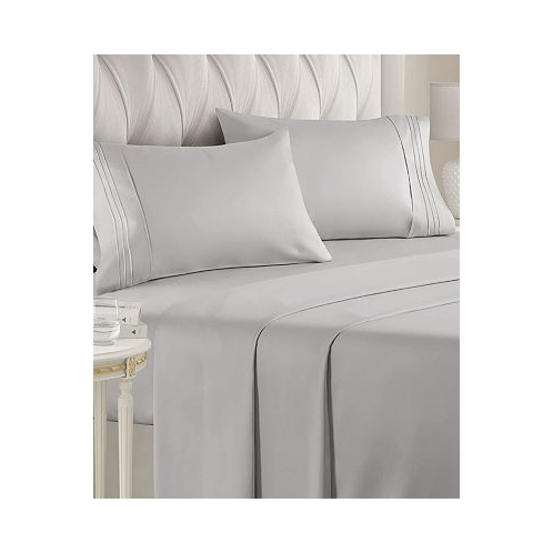 CGK Unlimited 4 Piece 100% Cotton 400 Thread Count Sheet Set - Queen