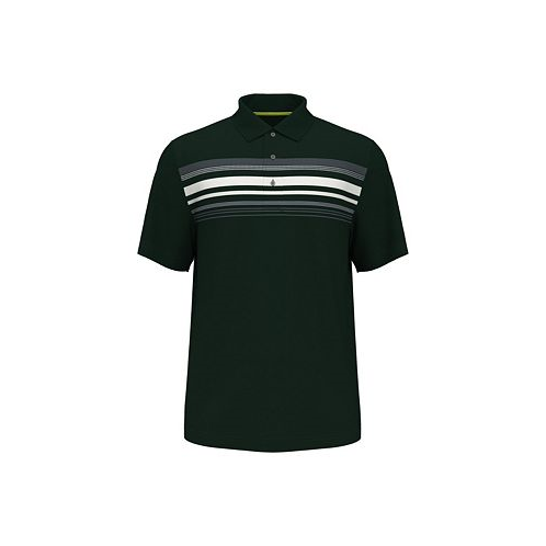 PGA TOUR Big Boys Short Sleeve Chest Stripe Print Polo Shirt