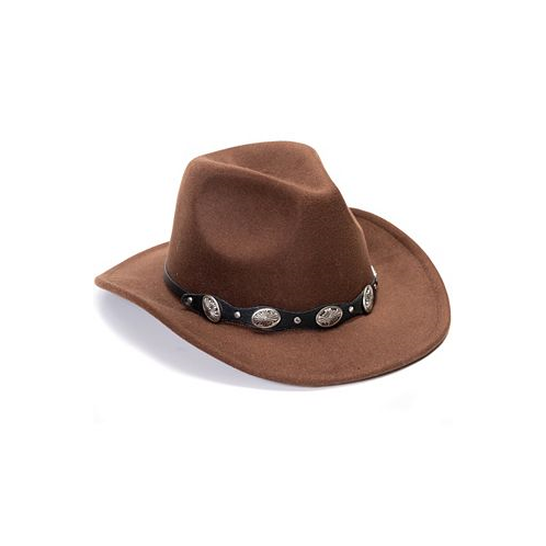 Vince Camuto Felted Cowboy Hat with Conch Belt