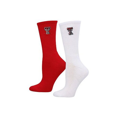 ZooZatz Womens Red White Texas Tech Red Raiders 2-Pack Quarter-Length Socks