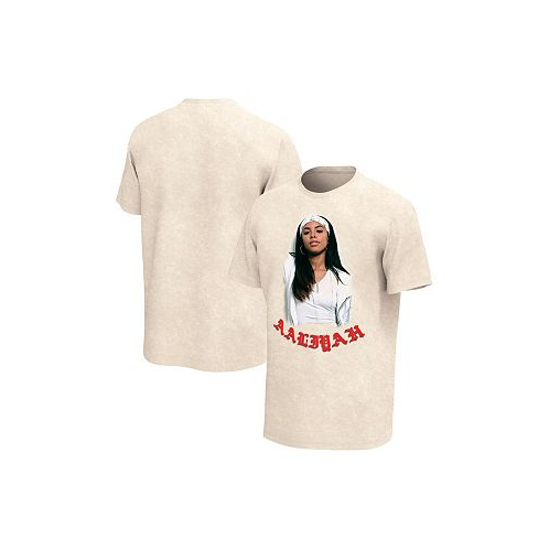 Philcos Mens Tan Aaliyah Washed Graphic T-shirt