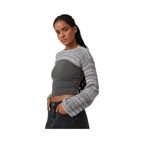 COTTON ON Womens Shrug Crop Pullover Top