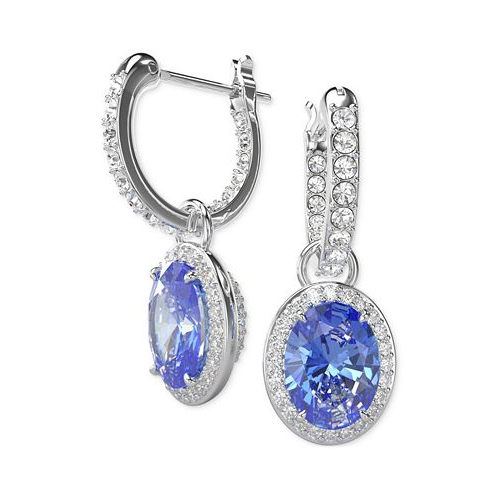 Swarovski Constella Silver-Tone Crystal Drop Earrings