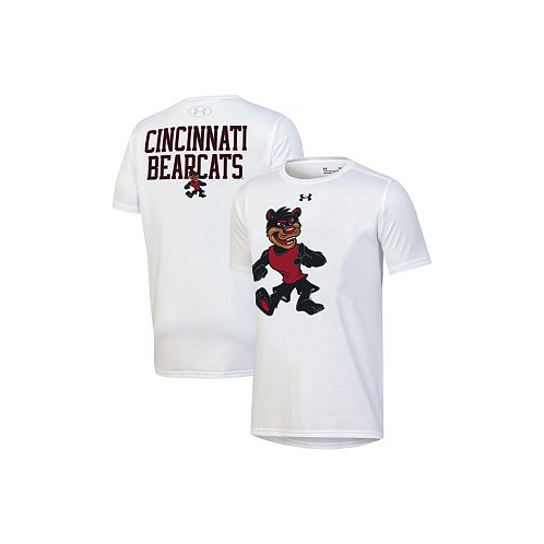 Under Armour Big Boys White Cincinnati Bearcats Gameday Oversized Logo Performance T-shirt