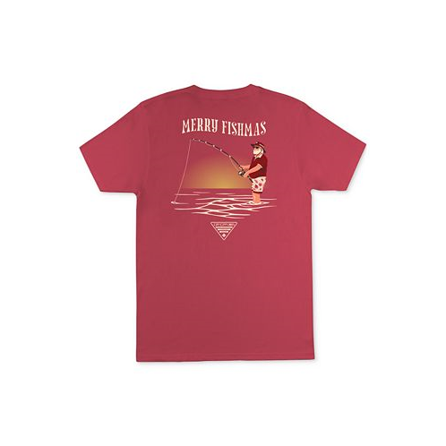 Columbia Mens Merry Fishmas PFG Santa Graphic T-Shirt